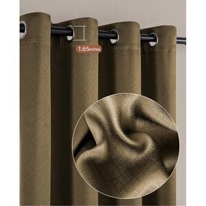 Gold blackout curtains 2 panels set 52 inch 96 inch length 8 grommets NEW
